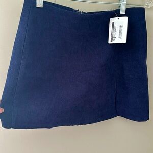 Blue corduroy miniskirt